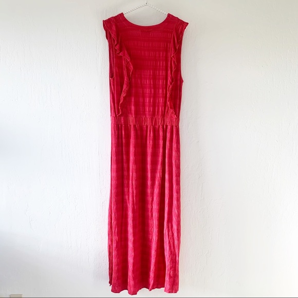 Michael Stars Plisse Flutter-Sleeve Maxi Dress - Picture 5 of 10